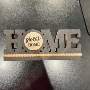 Home Sweet Home Sign - Cute Home Decor Black Wood